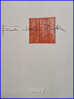 VINTAGE Frank Lloyd Wright Drawings For A Living Architecture, 1959 HCDJ