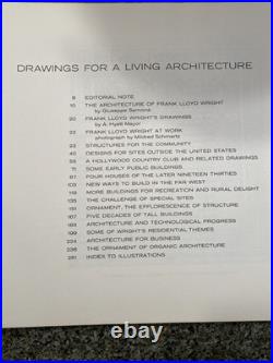 VINTAGE Frank Lloyd Wright Drawings For A Living Architecture, 1959 HCDJ