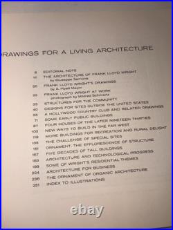 VINTAGE Frank Lloyd Wright Drawings For A Living Architecture, 1959 HCDJ
