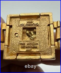 VTG 1994 MoMA Frank Lloyd Wright Textile Block Theme Bracelet And Brooch READ