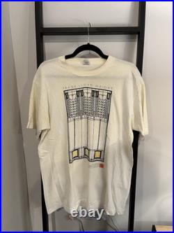 VTG 90s Frank Lloyd Wright Tree Of Life Window New York Art Tee Rare L