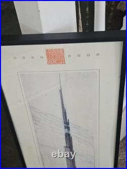 VTG FRANK LLOYD WRIGHT Exhibition Poster Print Phoenix Art Museum 1990 36x11