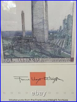 VTG FRANK LLOYD WRIGHT Exhibition Poster Print Phoenix Art Museum 1990 36x11