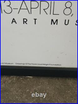 VTG FRANK LLOYD WRIGHT Exhibition Poster Print Phoenix Art Museum 1990 36x11