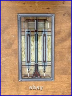 VTG FRANK LLOYD WRIGHT Oak Park Skylight STAINED GLASS Suncatcher Panel Art