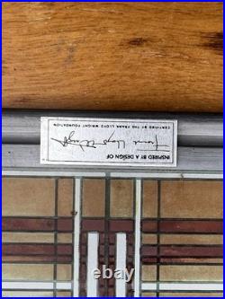 VTG FRANK LLOYD WRIGHT Oak Park Skylight STAINED GLASS Suncatcher Panel Art