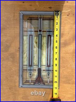 VTG FRANK LLOYD WRIGHT Oak Park Skylight STAINED GLASS Suncatcher Panel Art
