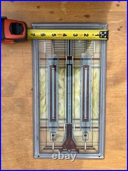 VTG FRANK LLOYD WRIGHT Oak Park Skylight STAINED GLASS Suncatcher Panel Art