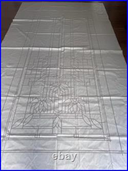 VTG Frank Lloyd Wright Schumacher Linen Panel Schumacher Sample 120x67 Husser VTG Frank Lloyd Wright Schumacher Linen Panel Schumacher Sample 120x67 Husser