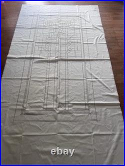 VTG Frank Lloyd Wright Schumacher Linen Panel Schumacher Sample 120x67 Husser