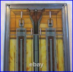 VTG Glassmasters Bradley Skylight Frank Lloyd Wright Stained Glass Wall Decor