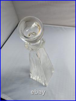 VTG Tiffany & Co. Frank Lloyd Wright Crystal Decanter Pyramid Design EUC