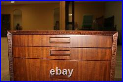 Vintage 1950's Henredon Heritage Frank Lloyd Wright Mahogany Nightstand SIGNED