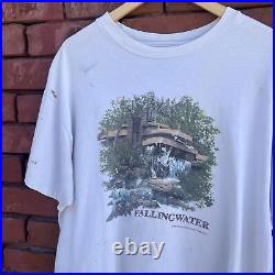 Vintage 1990s Frank Lloyd Wright Fallingwater Art Tee XL