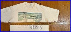 Vintage 1992 Frank Lloyd Writght Falling Water White Art T-shirt Single Stitch L