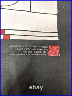 Vintage 1993 Balloons and Confetti Window Frank Lloyd Wright T-Shirt XL 90s