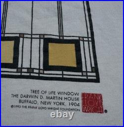 Vintage 1993 Frank Lloyd Wright Architecture Art T-Shirt Large