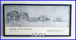 Vintage 1994 FRANK LLOYD WRIGHT MOMA New York Framed Exhibition Poster 40x19