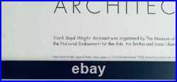 Vintage 1994 FRANK LLOYD WRIGHT MOMA New York Framed Exhibition Poster 40x19