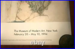 Vintage 1994 Frank Lloyd Wright Architect Fallingwater MOMA NY Exhibition Poster