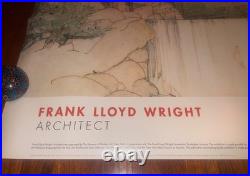 Vintage 1994 Frank Lloyd Wright Architect Fallingwater MOMA NY Exhibition Poster
