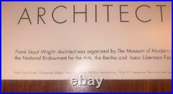 Vintage 1994 Frank Lloyd Wright Architect Fallingwater MOMA NY Exhibition Poster