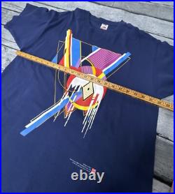 Vintage 1995 Frozen Spheres Frank Lloyd Wright T-Shirt XL 90s VTG Blue