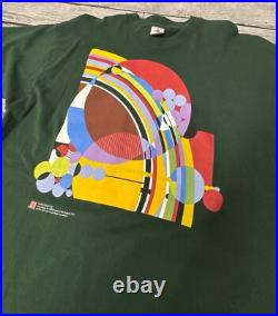 Vintage 1995 March balloons Frank Lloyd Wright T-Shirt XL 90s VTG Green