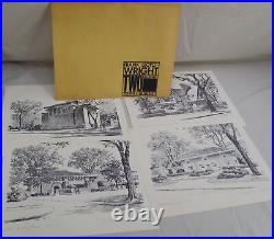 Vintage 4 Frank Lloyd Wright Joseph F. Hennessy Rendering Sketch Art Prints