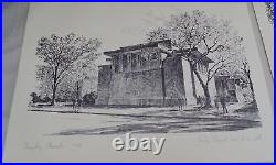 Vintage 4 Frank Lloyd Wright Joseph F. Hennessy Rendering Sketch Art Prints