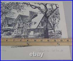 Vintage 4 Frank Lloyd Wright Joseph F. Hennessy Rendering Sketch Art Prints