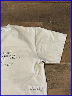 Vintage 80s Frank Lloyd Wright Single Stich Double Sided T Shirt Sz S