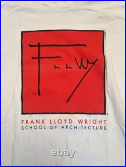Vintage 90s Frank Lloyd Wright Architecture Tee XL USA single stitch