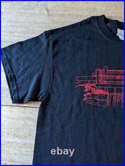 Vintage 90s Frank Lloyd Wright Falling Water T-Shirt Mens XL Black Hanes Beefy