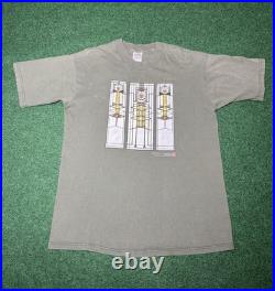 Vintage 90s Frank Lloyd Wright RARE Robbie House Window Designs Lrg Art T Shirt
