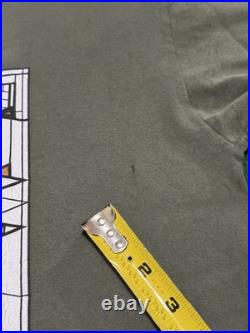 Vintage 90s Frank Lloyd Wright RARE Robbie House Window Designs Lrg Art T Shirt