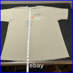 Vintage 90s Frank Lloyd Wright Shirt Falling Water Art Architecture Blueprints