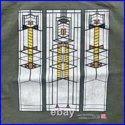 Vintage 90s Frank Lloyd Wright T Shirt 1997 Frederick Robie Window Design Art