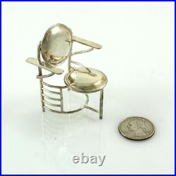 Vintage ACME Studio Frank Lloyd Wright Mini Sterling Silver Johnson Chair NEW