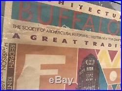 Vintage Architecture Poster Buffalo New York Frank Lloyd Wright Saarinen