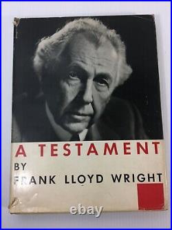 Vintage Book 1957 A Testament by FRANK LLOYD WRIGHT