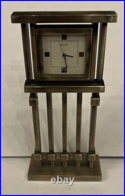 Vintage Bulova Frank Lloyd Wright Willits Mantel Clock (model B7746) -TA