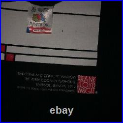 Vintage Early 90s Frank Lloyd Wright T Shirt UNWORN 1993 Balloons & Confetti XL