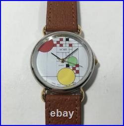 Vintage FRANK LLOYD WRIGHT Playhouse Brown Quartz Wrist Watch