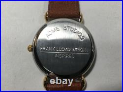 Vintage FRANK LLOYD WRIGHT Playhouse Brown Quartz Wrist Watch