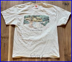 Vintage Frank L Wright Falling Water adult t-shirt Size L Beefy T Shirt