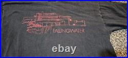 Vintage Frank Lloyd Wright 1994 Hanes Fallingwater Black Mens XL Shirt