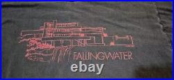 Vintage Frank Lloyd Wright 1994 Hanes Fallingwater Black Mens XL Shirt