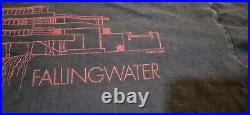 Vintage Frank Lloyd Wright 1994 Hanes Fallingwater Black Mens XL Shirt