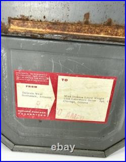 Vintage Frank Lloyd Wright 35mm Film Canister with Reel Taliesin West to Iovanna